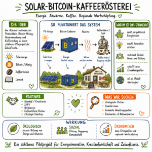 Solar-Bitcoin-Kaffeerösterei